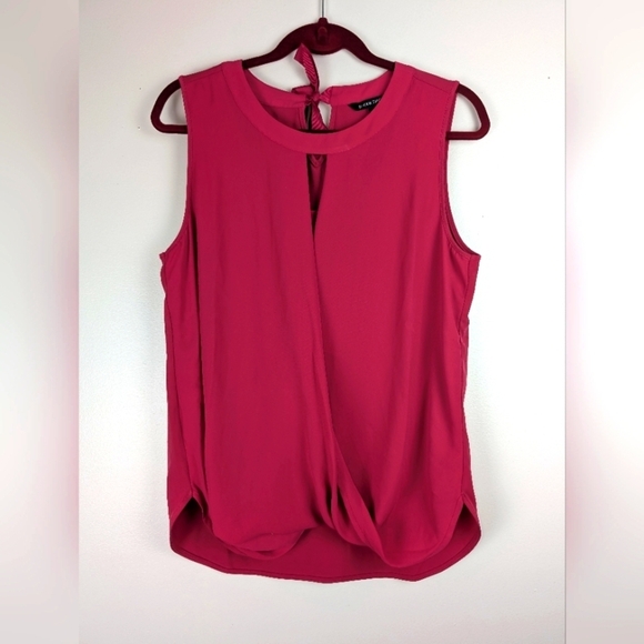 Sleeveless Pink Top tie‎ back twist front - Picture 1 of 9